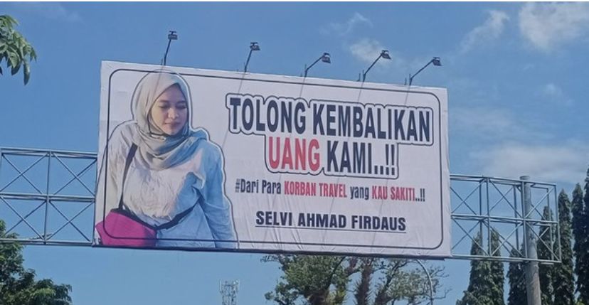 Viral Korban Penipuan Travel di Makassar Pasang Iklan Billboard 